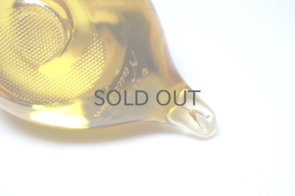 画像8: 北欧アートガラス/ビンテージガラス/Oiva Toikka/オイバ・トイッカ/iittala/イッタラ/Birds/バード/Pulmu/1990/イエロー (8)