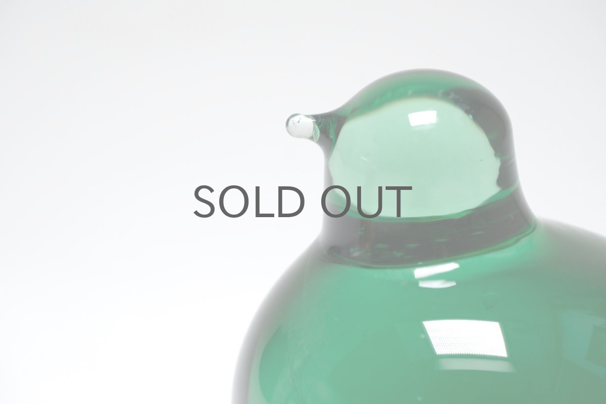 画像2: 北欧アートガラス/ビンテージガラス/Oiva Toikka/オイバ・トイッカ/iittala/イッタラ/Birds/バード/Pulmu/1990/グリーン (2)