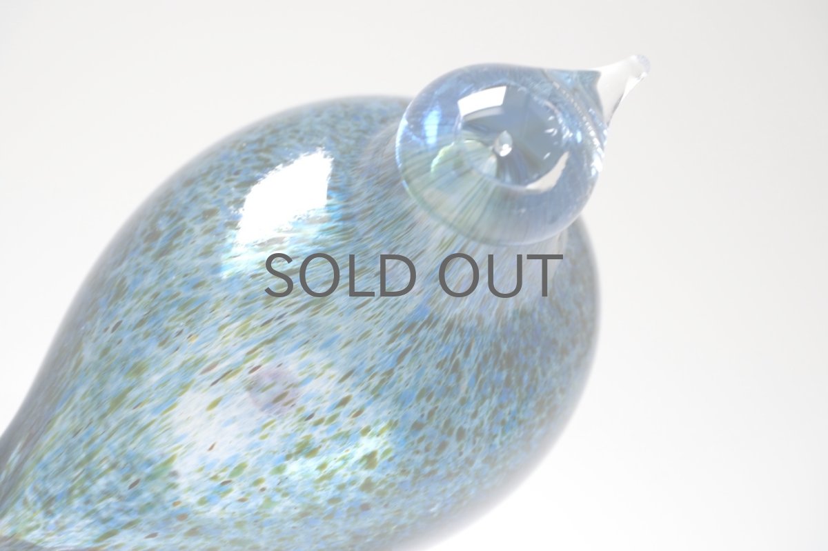 画像3: 北欧アートガラス/ビンテージガラス/Oiva Toikka/オイバ・トイッカ/Birds/バード/Nuutajarv/ヌータヤルヴィ/little turn/リトルターン/コアジサシ/斑点ダークブルー (3)