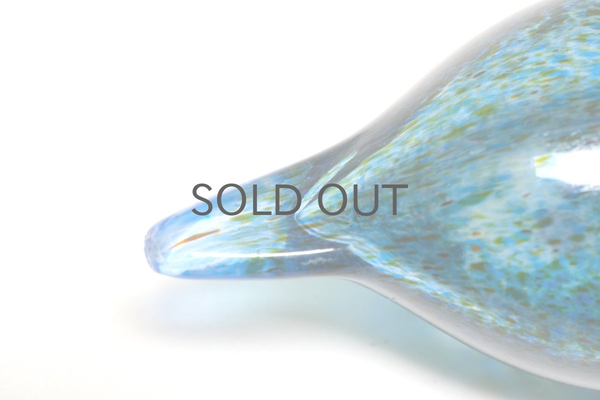 画像6: 北欧アートガラス/ビンテージガラス/Oiva Toikka/オイバ・トイッカ/Birds/バード/Nuutajarv/ヌータヤルヴィ/little turn/リトルターン/コアジサシ/斑点ダークブルー (6)