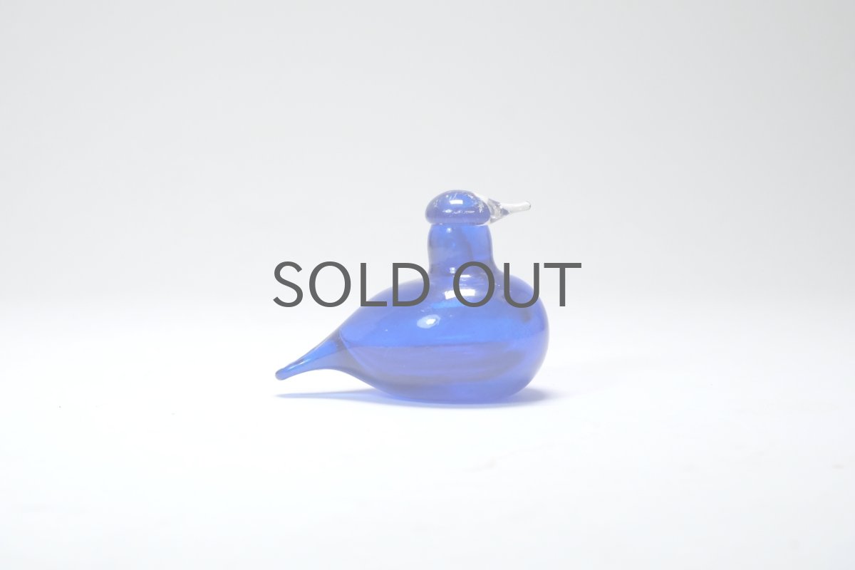 画像2: 北欧アートガラス/iittala/イッタラバード/Oiva Toikka/オイバトイッカ/Hippiainen/ヒッピアイネン/Golden-Crested Kinglet/ブルー/No.2 (2)