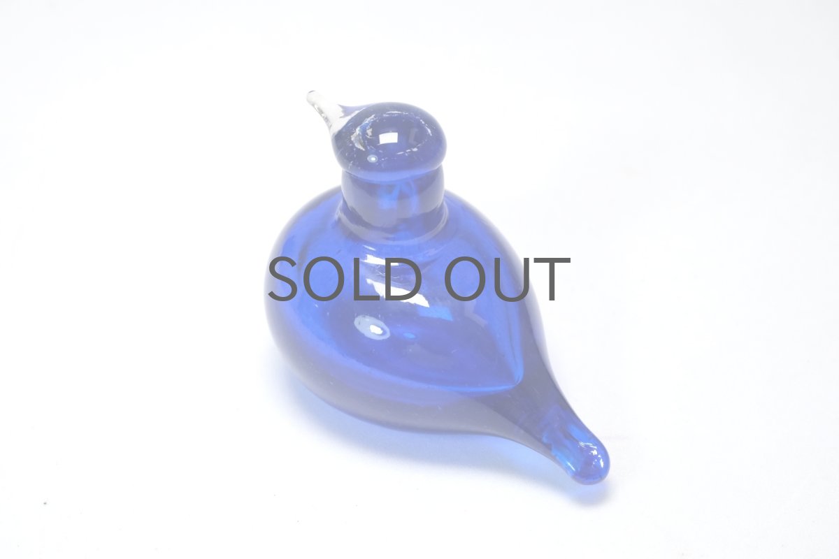 画像4: 北欧アートガラス/iittala/イッタラバード/Oiva Toikka/オイバトイッカ/Hippiainen/ヒッピアイネン/Golden-Crested Kinglet/ブルー/No.2 (4)