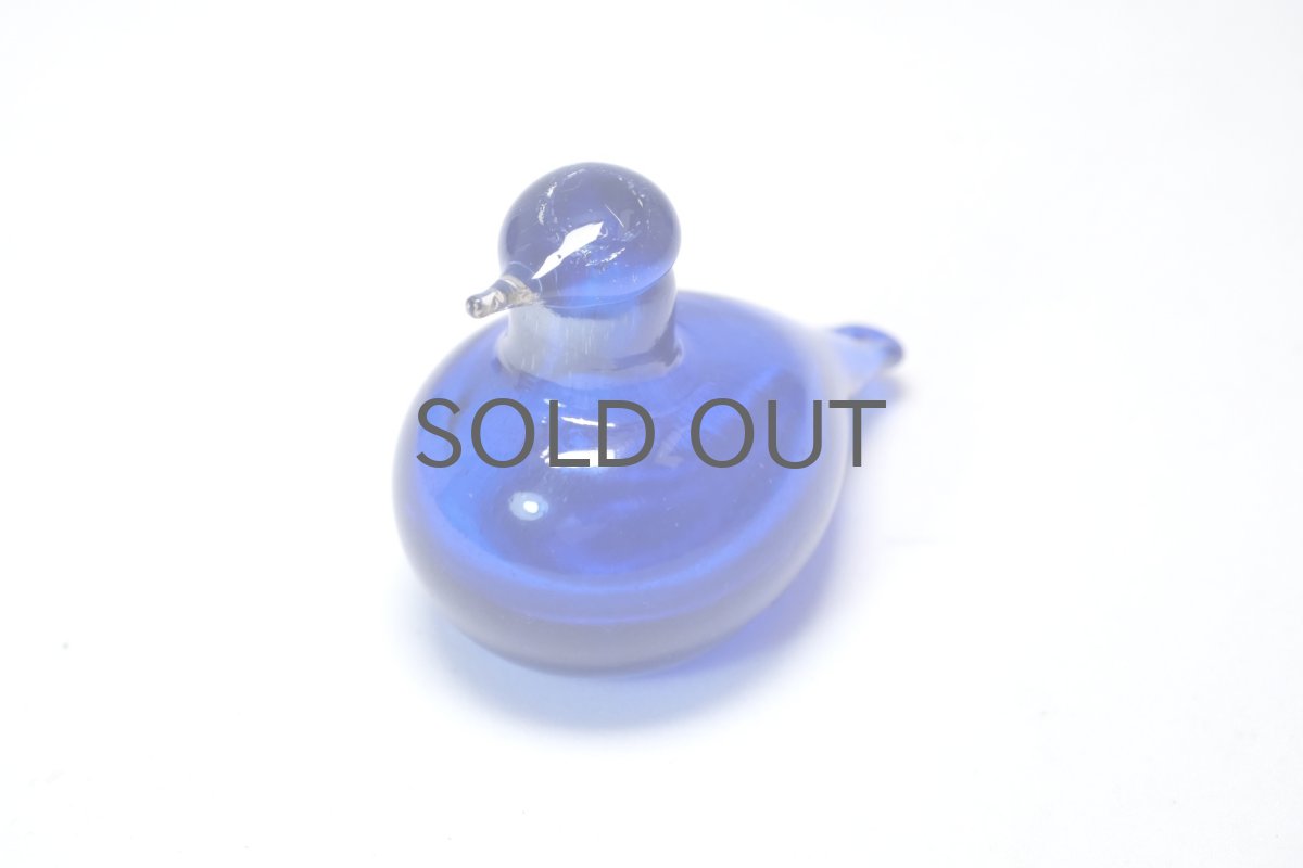 画像3: 北欧アートガラス/iittala/イッタラバード/Oiva Toikka/オイバトイッカ/Hippiainen/ヒッピアイネン/Golden-Crested Kinglet/ブルー/No.2 (3)