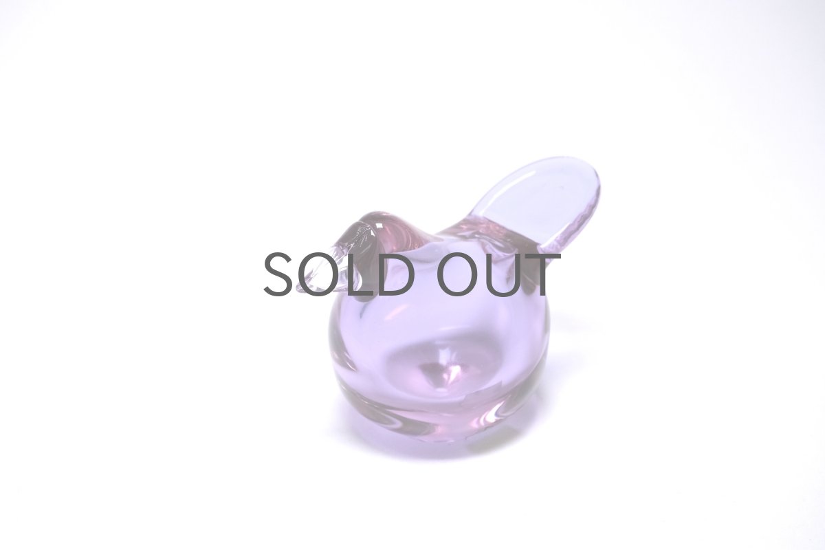 画像2: 北欧アートガラス/ビンテージガラス/Oiva Toikka/オイバ・トイッカ/Nuutajarvi/ヌータヤルヴィ/Sieppo/シエッポ/1972年初期/アメジスト✕クリア (2)