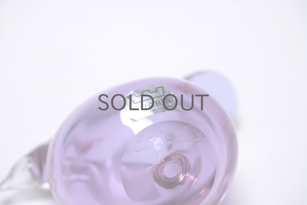 画像7: 北欧アートガラス/ビンテージガラス/Oiva Toikka/オイバ・トイッカ/Nuutajarvi/ヌータヤルヴィ/Sieppo/シエッポ/1972年初期/アメジスト✕クリア (7)