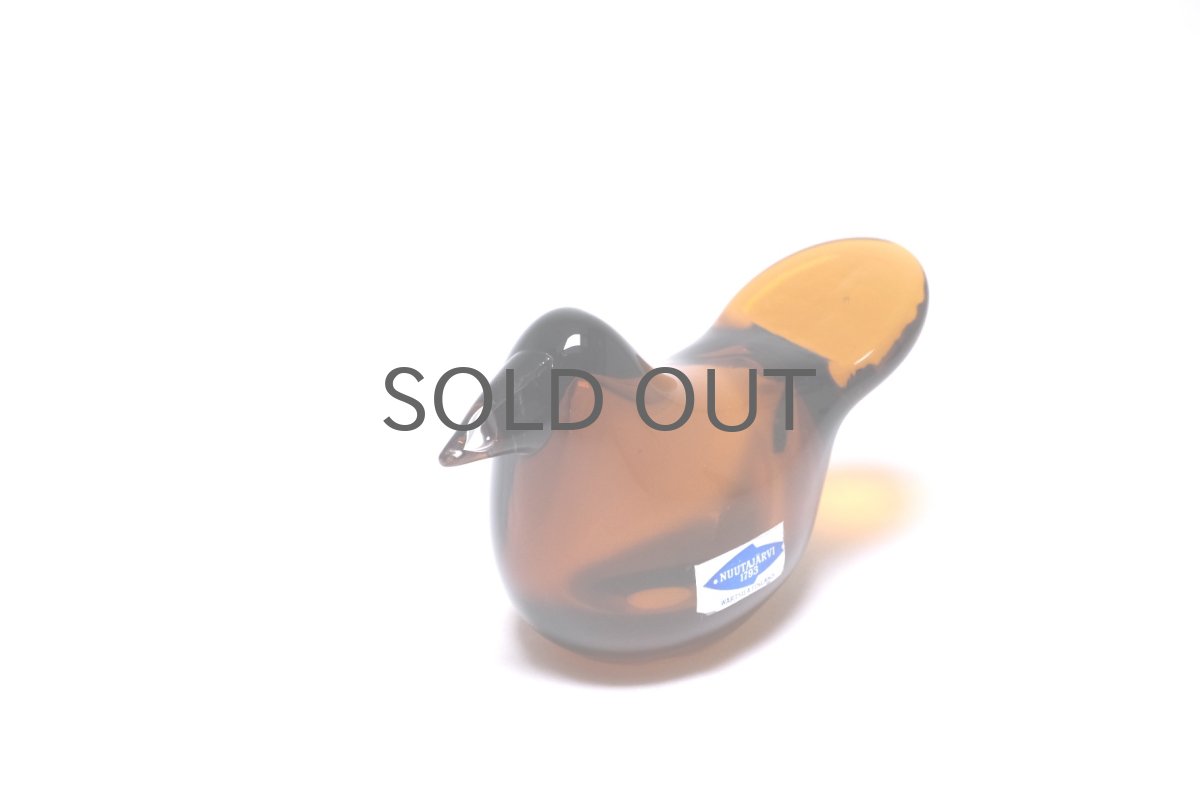 画像2: 北欧アートガラス/ビンテージガラス/Oiva Toikka/オイバ・トイッカ/Nuutajarvi/ヌータヤルヴィ/Sieppo/シエッポ/1972年初期/ブラウン✕クリア/No.2 (2)