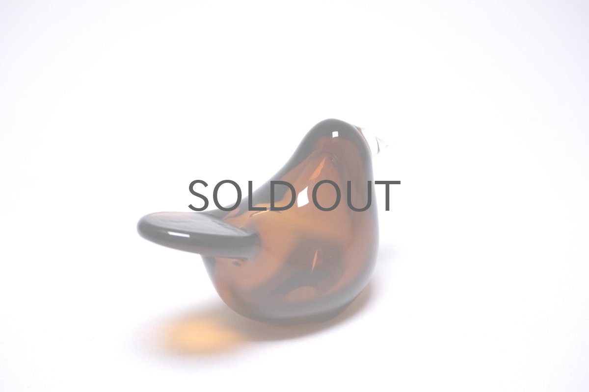 画像3: 北欧アートガラス/ビンテージガラス/Oiva Toikka/オイバ・トイッカ/Nuutajarvi/ヌータヤルヴィ/Sieppo/シエッポ/1972年初期/ブラウン✕クリア/No.2 (3)