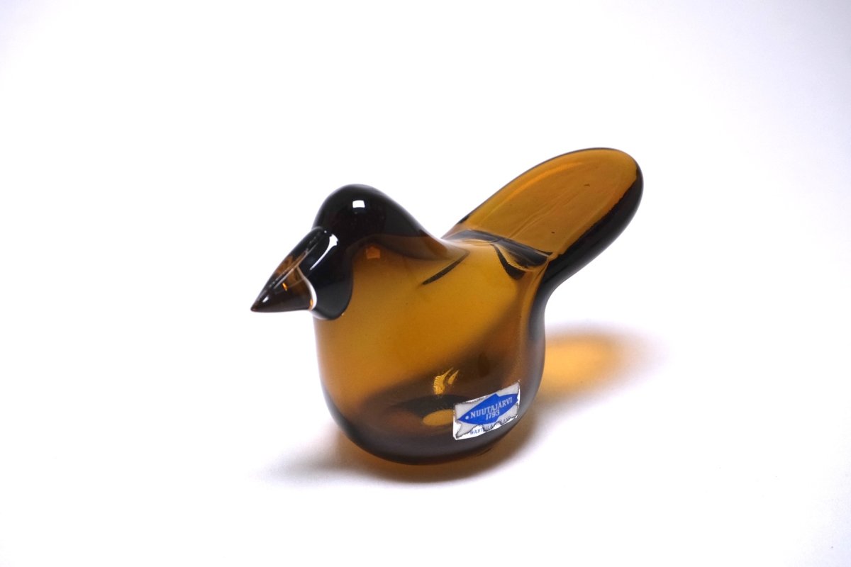 画像2: 北欧アートガラス/ビンテージガラス/Oiva Toikka/オイバ・トイッカ/Nuutajarvi/ヌータヤルヴィ/Sieppo/シエッポ/1972年初期/ライトブラウン✕クリア/No.1 (2)