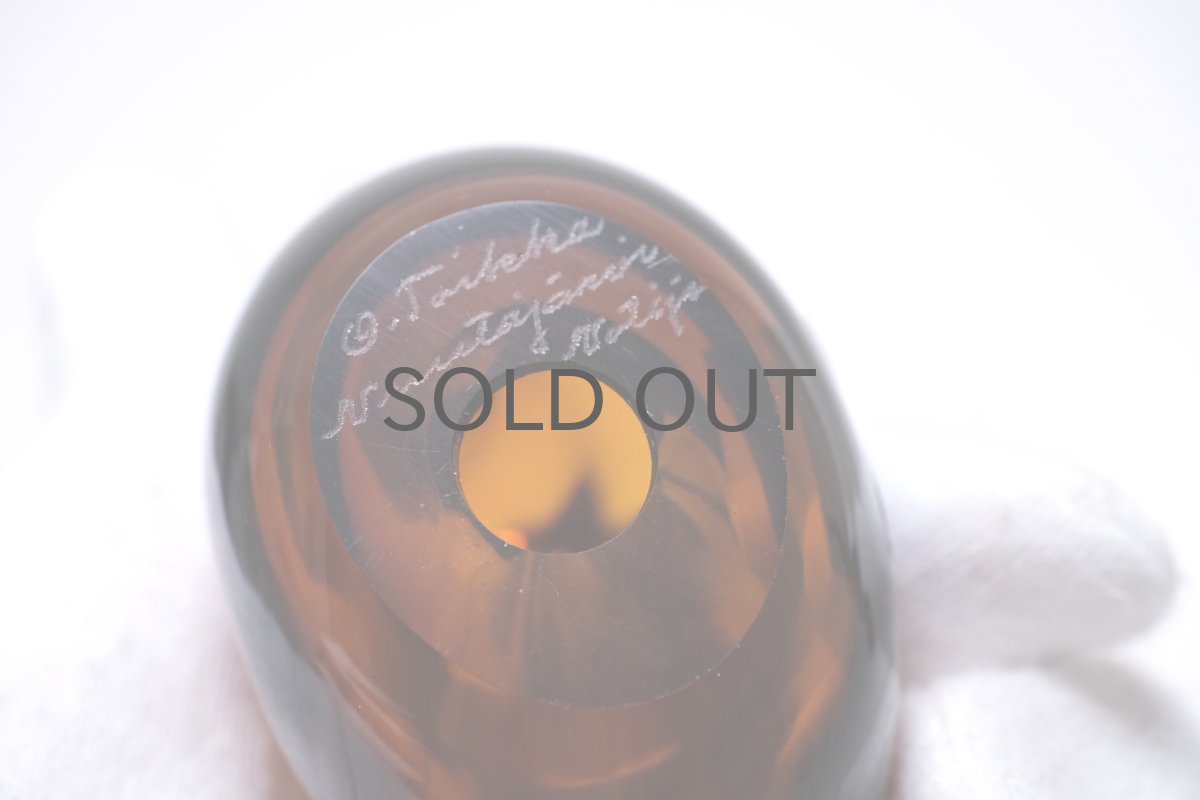 画像6: 北欧アートガラス/ビンテージガラス/Oiva Toikka/オイバ・トイッカ/Nuutajarvi/ヌータヤルヴィ/Sieppo/シエッポ/1972年初期/ブラウン✕クリア/No.2 (6)