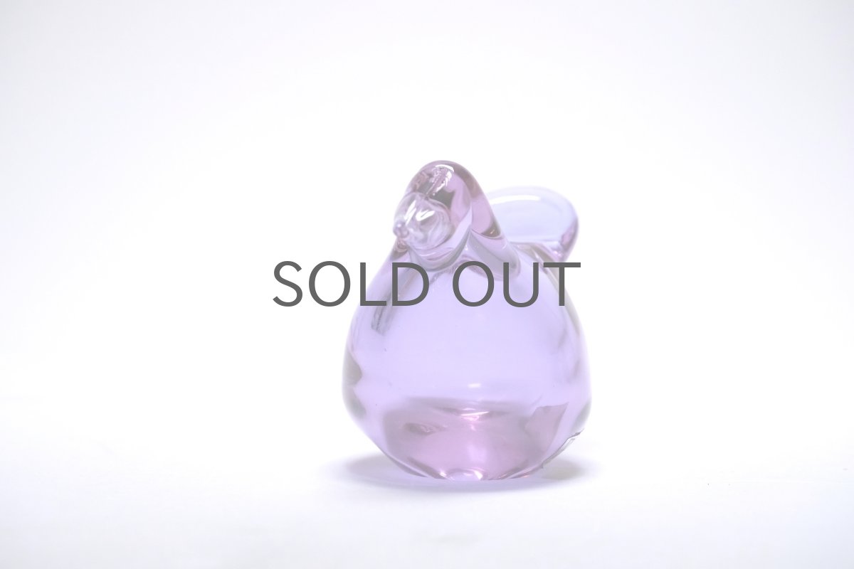 画像3: 北欧アートガラス/ビンテージガラス/Oiva Toikka/オイバ・トイッカ/Nuutajarvi/ヌータヤルヴィ/Sieppo/シエッポ/1972年初期/アメジスト✕クリア (3)