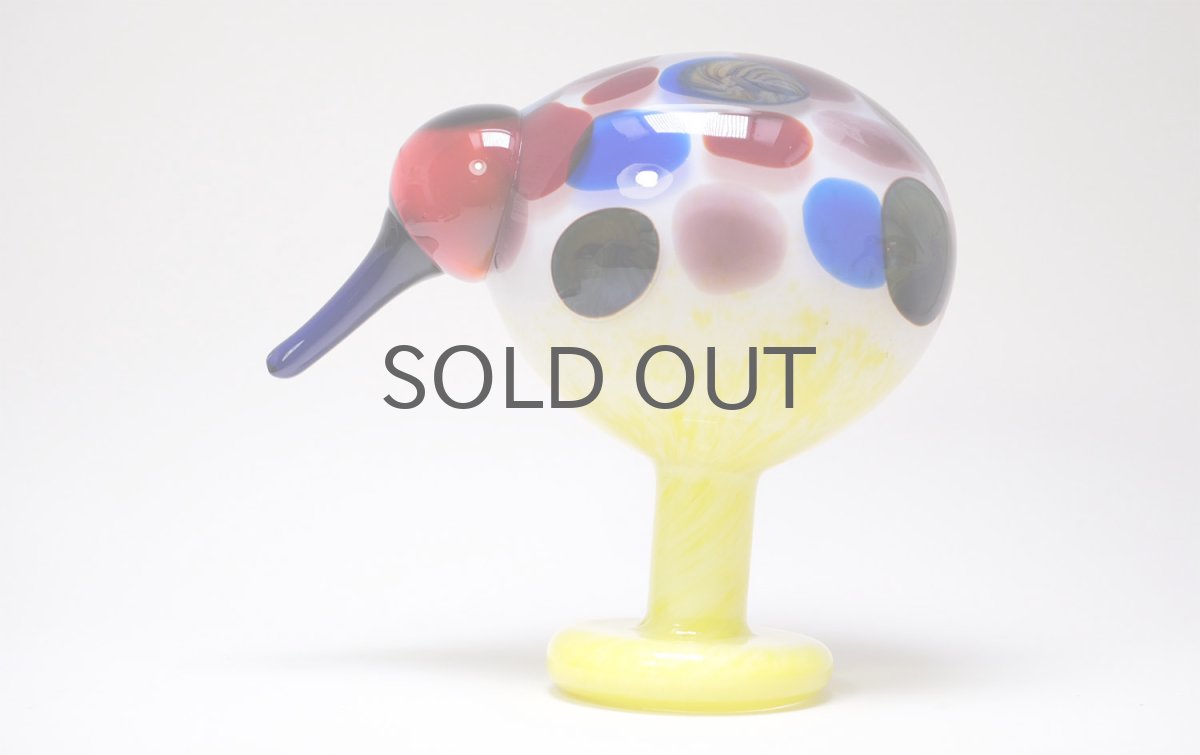 画像1: 北欧アートガラス/Oiva Toikka/オイバトイッカ/NUUTAJARVI/iittala/Birds/バード/Jalokiwi/Jewelled Kiwi/ジュエルドキウイ/No.1 (1)