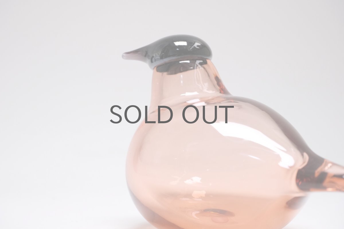 画像3: 北欧アートガラス/ビンテージガラス/Oiva Toikka/オイバ・トイッカ/イッタラ/Birds/バード/Chiff Chaff/Tiltti/サーモンピンク (3)