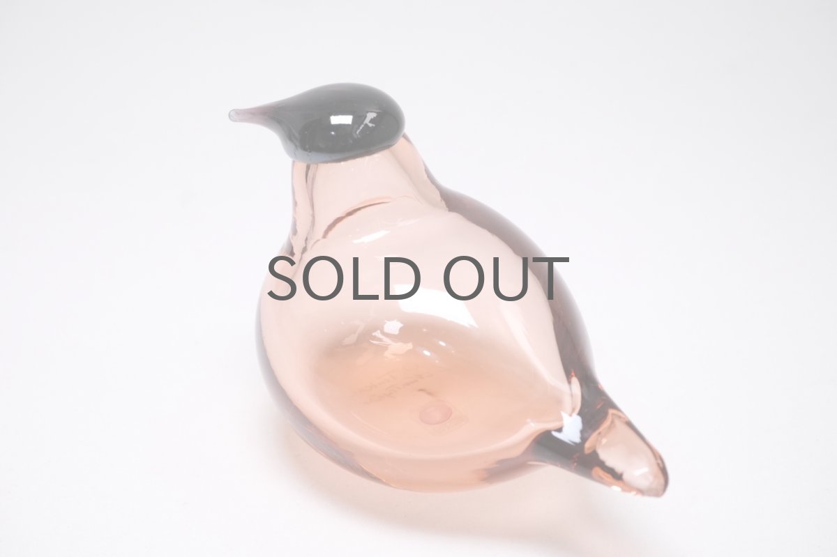 画像4: 北欧アートガラス/ビンテージガラス/Oiva Toikka/オイバ・トイッカ/イッタラ/Birds/バード/Chiff Chaff/Tiltti/サーモンピンク (4)