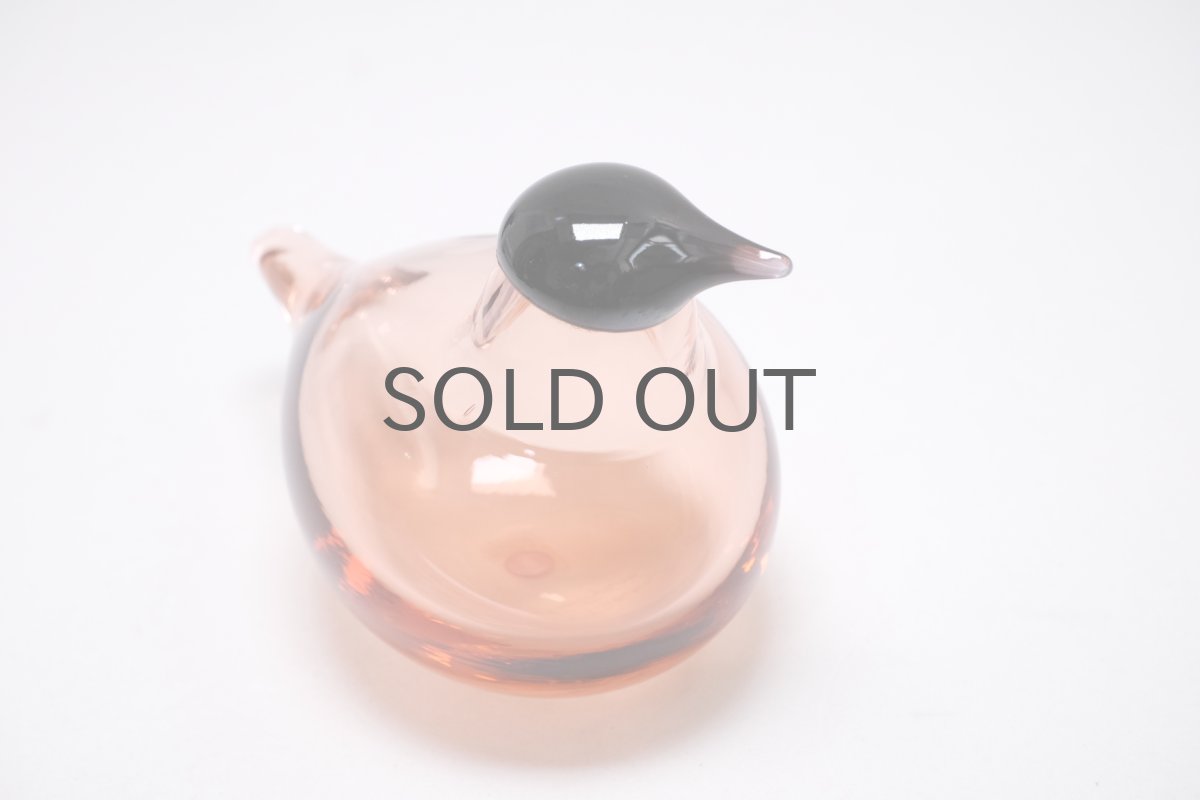 画像7: 北欧アートガラス/ビンテージガラス/Oiva Toikka/オイバ・トイッカ/イッタラ/Birds/バード/Chiff Chaff/Tiltti/サーモンピンク (7)