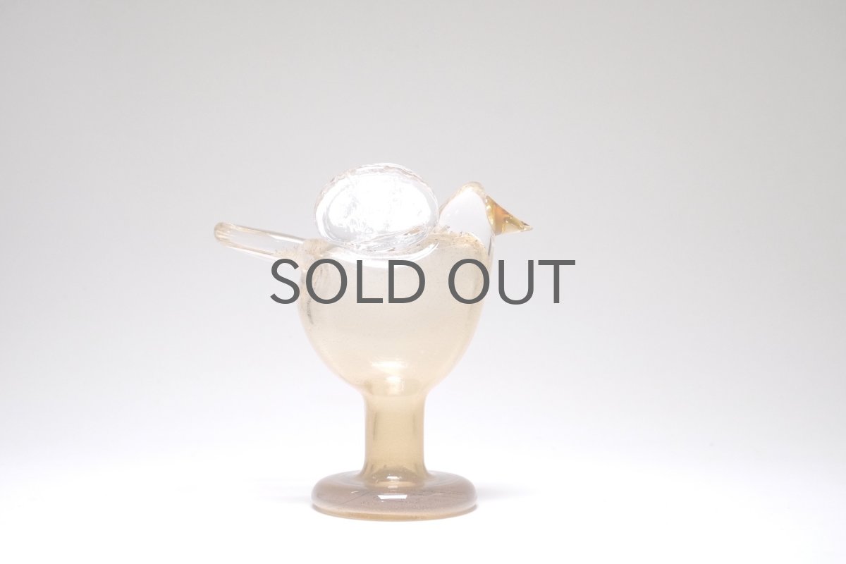 画像8: 北欧アートガラス/ビンテージガラス/Oiva Toikka/オイバ・トイッカ/Nuutajarv/ヌータヤルヴィ/Sieppo/シエッポスタンド/貴重色ハニー (8)