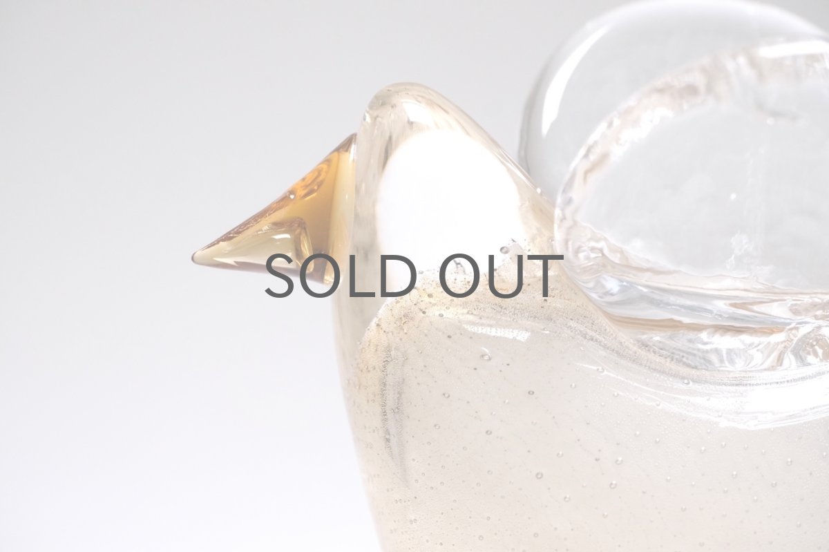 画像2: 北欧アートガラス/ビンテージガラス/Oiva Toikka/オイバ・トイッカ/Nuutajarv/ヌータヤルヴィ/Sieppo/シエッポスタンド/貴重色ハニー (2)