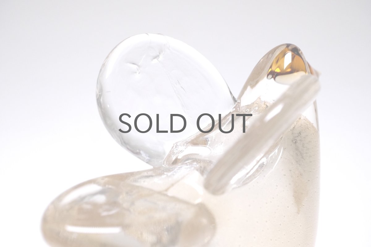 画像7: 北欧アートガラス/ビンテージガラス/Oiva Toikka/オイバ・トイッカ/Nuutajarv/ヌータヤルヴィ/Sieppo/シエッポスタンド/貴重色ハニー (7)