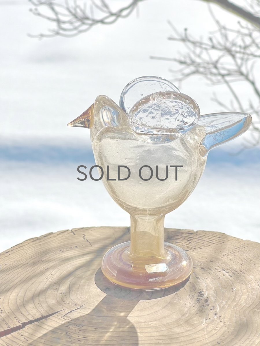 画像11: 北欧アートガラス/ビンテージガラス/Oiva Toikka/オイバ・トイッカ/Nuutajarv/ヌータヤルヴィ/Sieppo/シエッポスタンド/貴重色ハニー (11)