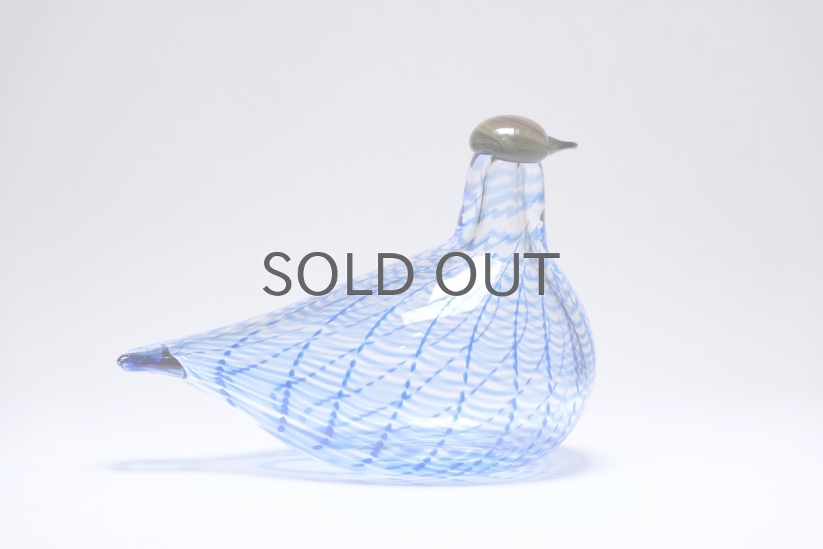 画像2: 北欧アートガラス/ビンテージガラス/Oiva Toikka/オイバ・トイッカ/Nuutajarvi/スペシャルバード/Sinikyyhky/Jorvin Sairaala/1990年 (2)
