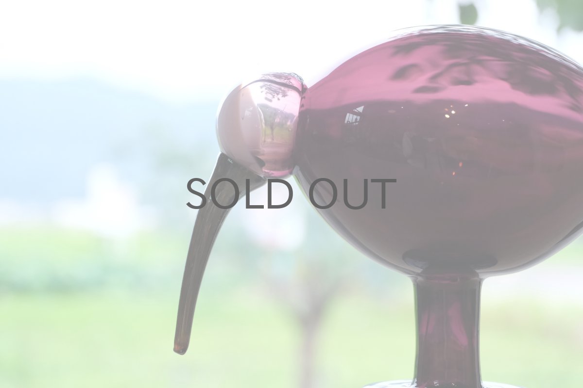 画像11: 北欧アートガラス/ビンテージガラス/Oiva Toikka/オイバ・トイッカ/Nuutajarvi/ヌータヤルヴィ/Lilac Ibis/ライラックアイビス/2009年 (11)