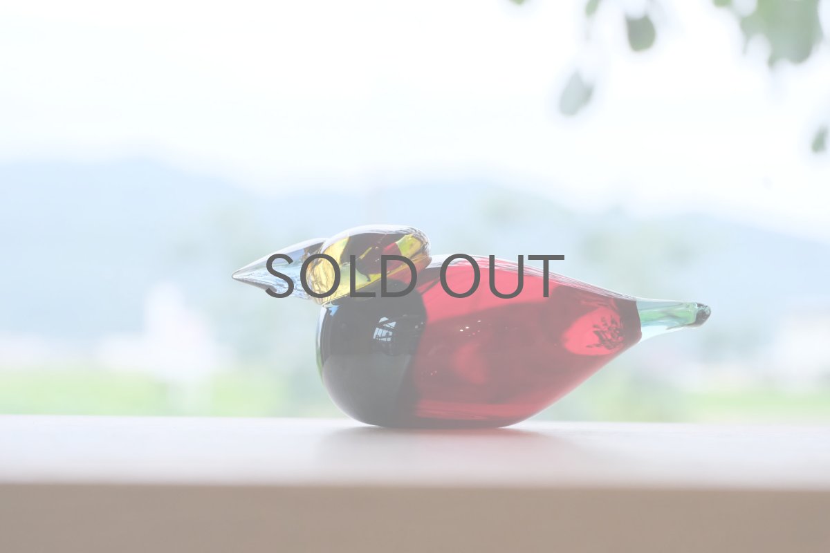 画像11: 北欧アートガラス/ビンテージガラス/Oiva Toikka/オイバ・トイッカ/Nuutajarvi/Quees Fisher/クィーンフィッシャー/2005年 (11)