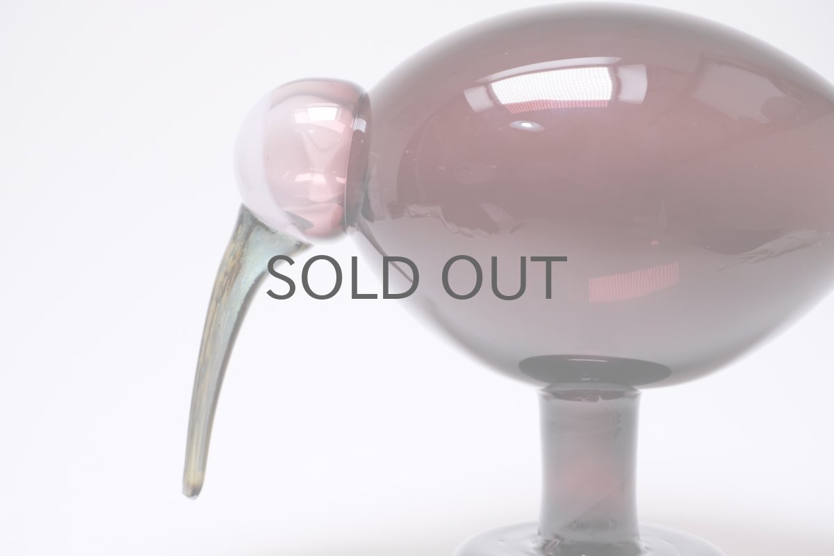 画像2: 北欧アートガラス/ビンテージガラス/Oiva Toikka/オイバ・トイッカ/Nuutajarvi/ヌータヤルヴィ/Lilac Ibis/ライラックアイビス/2009年 (2)