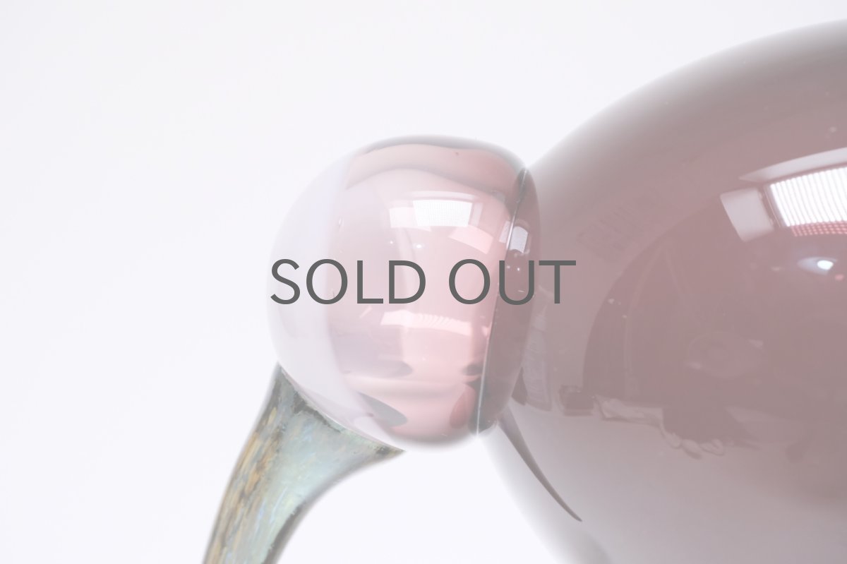 画像3: 北欧アートガラス/ビンテージガラス/Oiva Toikka/オイバ・トイッカ/Nuutajarvi/ヌータヤルヴィ/Lilac Ibis/ライラックアイビス/2009年 (3)