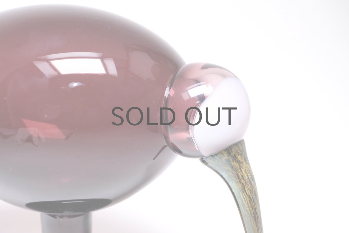 画像6: 北欧アートガラス/ビンテージガラス/Oiva Toikka/オイバ・トイッカ/Nuutajarvi/ヌータヤルヴィ/Lilac Ibis/ライラックアイビス/2009年 (6)