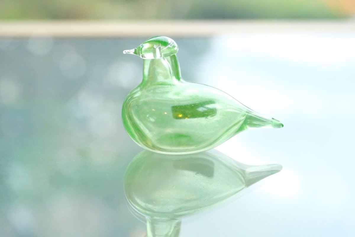 画像4: 北欧アートガラス/iittala/イッタラバード/Oiva Toikka/オイバトイッカ/Hippiainen/ヒッピアイネン/Golden-Crested Kinglet/企業バード/ライム (4)