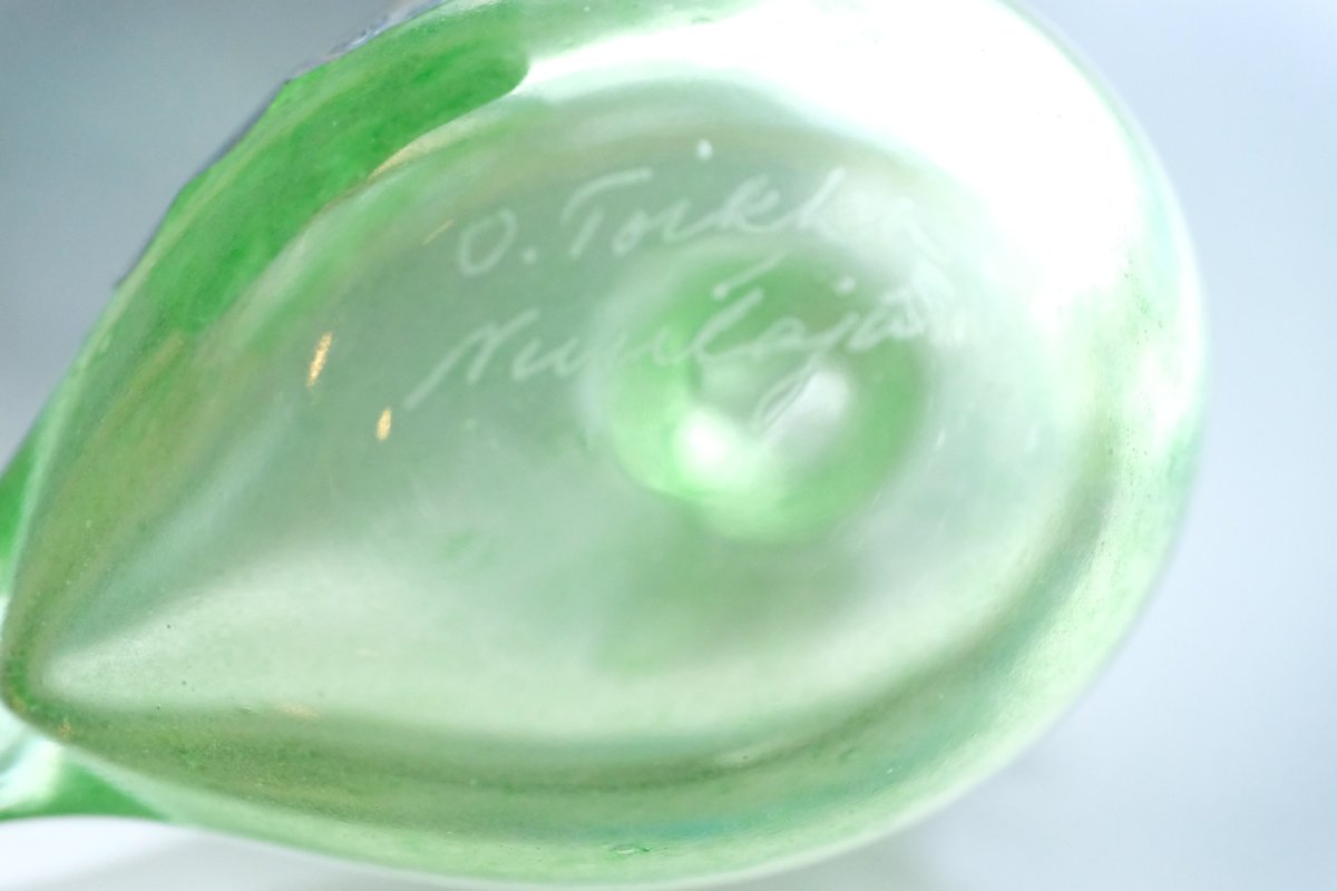 画像7: 北欧アートガラス/iittala/イッタラバード/Oiva Toikka/オイバトイッカ/Hippiainen/ヒッピアイネン/Golden-Crested Kinglet/企業バード/ライム (7)