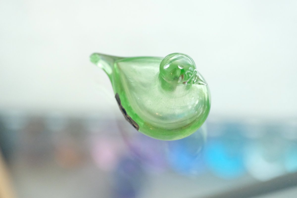 画像6: 北欧アートガラス/iittala/イッタラバード/Oiva Toikka/オイバトイッカ/Hippiainen/ヒッピアイネン/Golden-Crested Kinglet/企業バード/ライム (6)