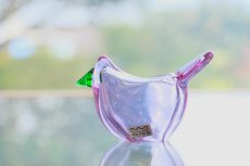 画像1: 北欧アートガラス/ビンテージガラス/Oiva Toikka/オイバ・トイッカ/Nuutajarvi/ヌータヤルヴィ/Sieppo/初期シエッポ/アメジスト&グリーン (1)