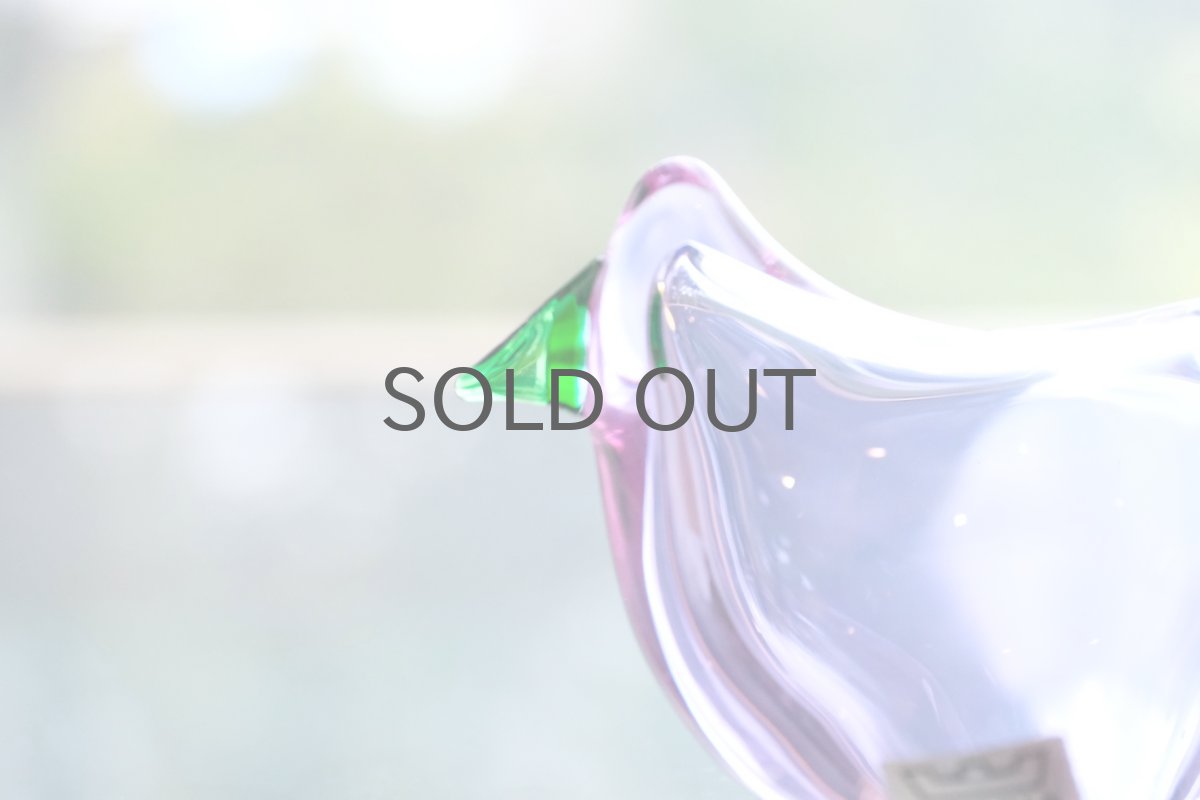 画像2: 北欧アートガラス/ビンテージガラス/Oiva Toikka/オイバ・トイッカ/Nuutajarvi/ヌータヤルヴィ/Sieppo/初期シエッポ/アメジスト&グリーン (2)