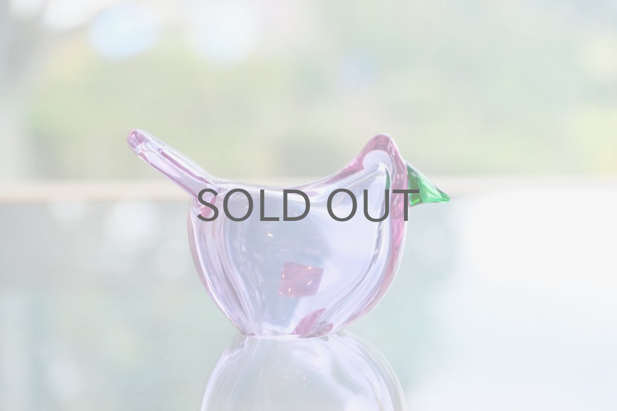 画像4: 北欧アートガラス/ビンテージガラス/Oiva Toikka/オイバ・トイッカ/Nuutajarvi/ヌータヤルヴィ/Sieppo/初期シエッポ/アメジスト&グリーン (4)