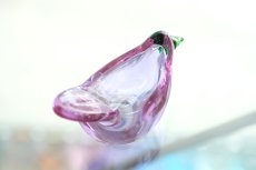 画像6: 北欧アートガラス/ビンテージガラス/Oiva Toikka/オイバ・トイッカ/Nuutajarvi/ヌータヤルヴィ/Sieppo/初期シエッポ/アメジスト&グリーン (6)