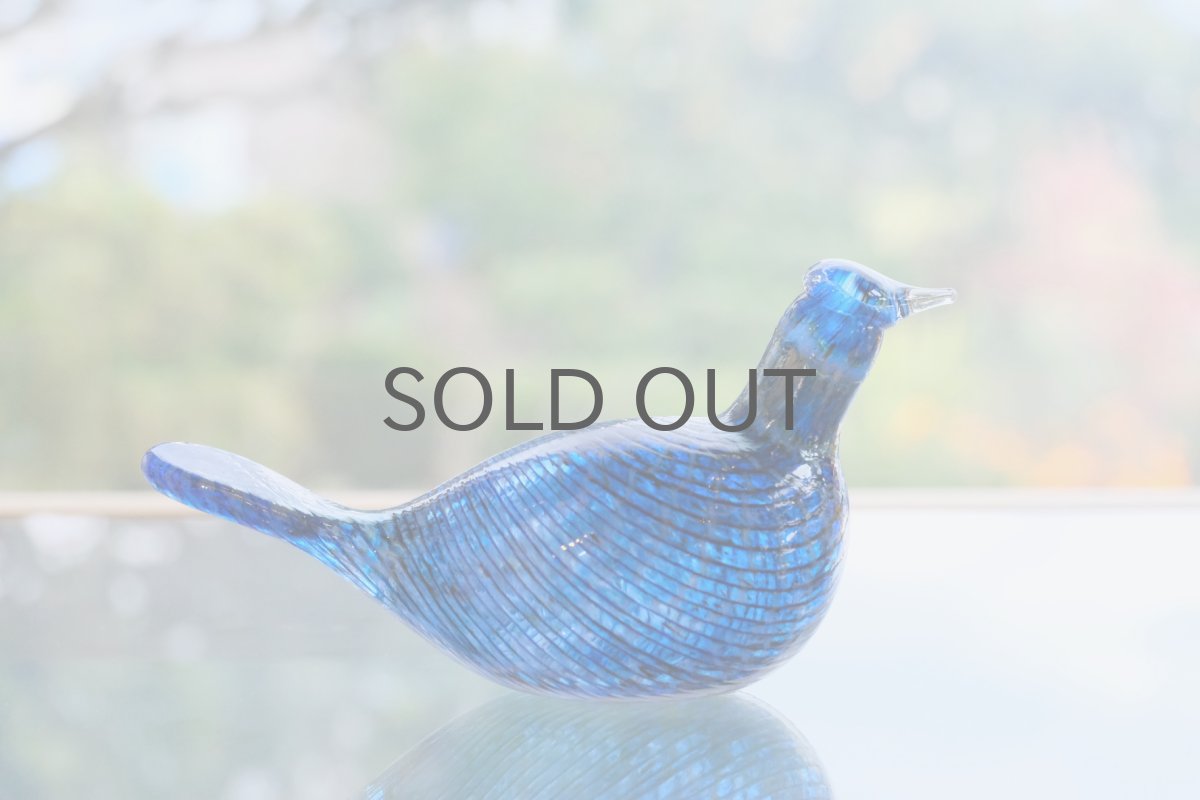 画像1: 北欧アートガラス/ビンテージガラス/Oiva Toikka/オイバ・トイッカ/iittala/イッタラ/Birds/バード/1995年/クリスマス/Blue Cuckoo/レアピース (1)