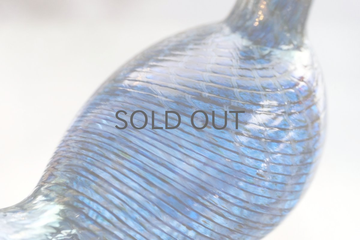 画像4: 北欧アートガラス/ビンテージガラス/Oiva Toikka/オイバ・トイッカ/iittala/イッタラ/Birds/バード/1995年/クリスマス/Blue Cuckoo/レアピース (4)