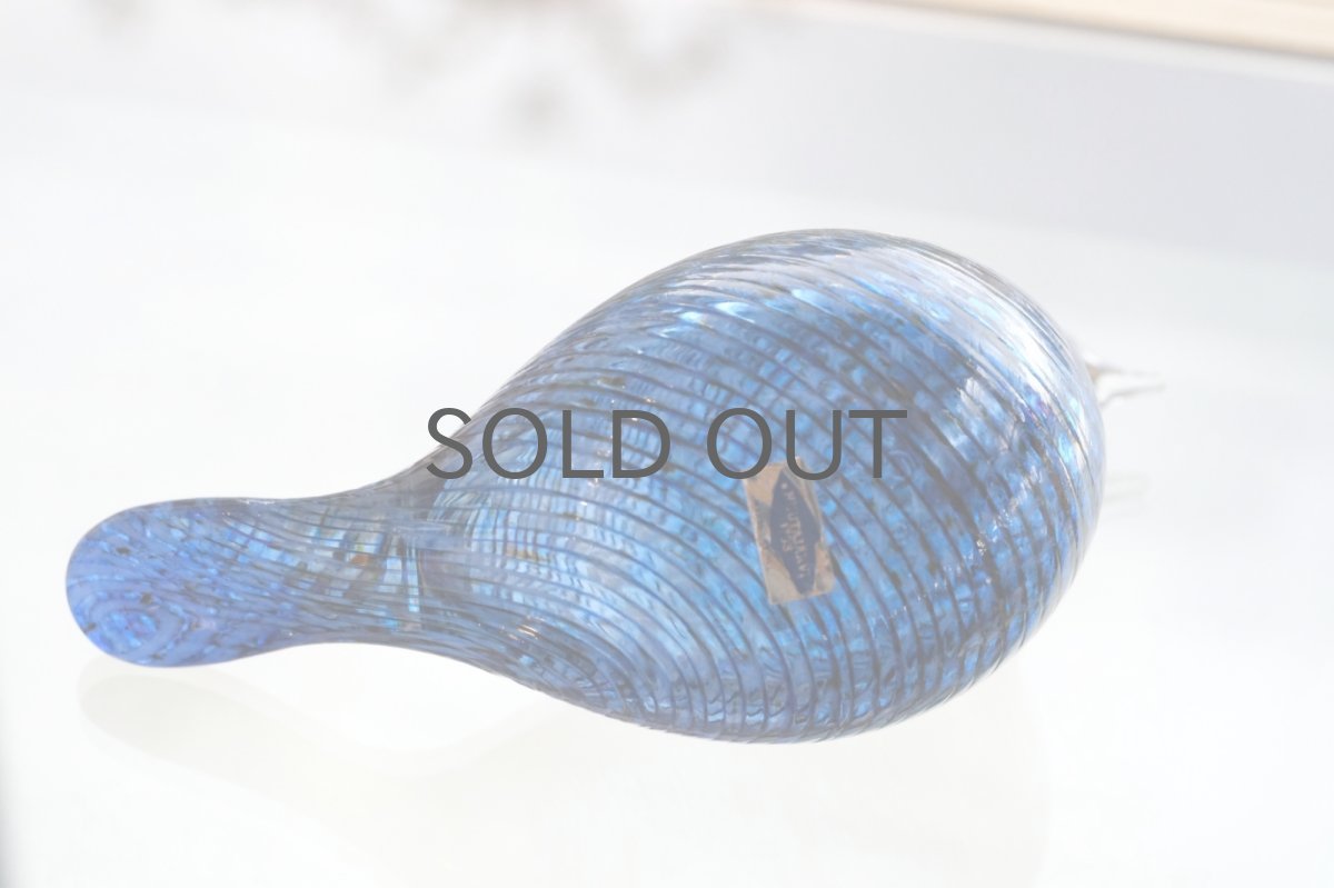 画像10: 北欧アートガラス/ビンテージガラス/Oiva Toikka/オイバ・トイッカ/iittala/イッタラ/Birds/バード/1995年/クリスマス/Blue Cuckoo/レアピース (10)