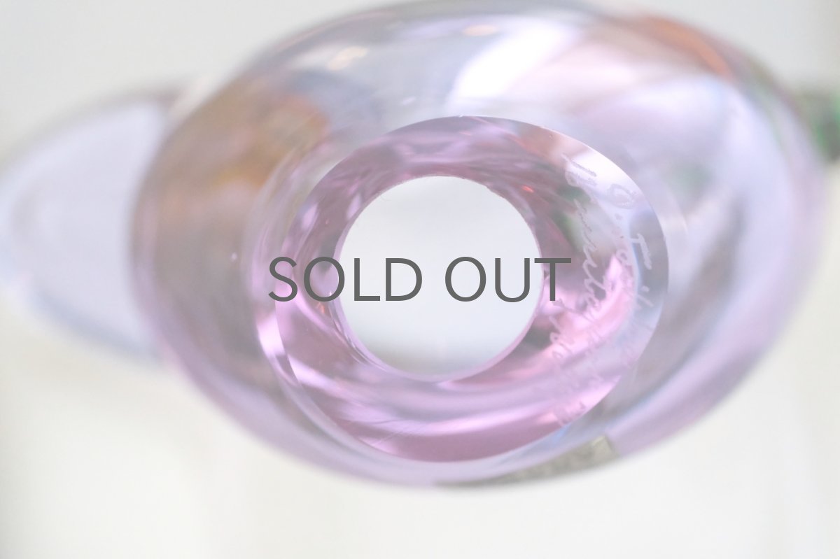 画像7: 北欧アートガラス/ビンテージガラス/Oiva Toikka/オイバ・トイッカ/Nuutajarvi/ヌータヤルヴィ/Sieppo/初期シエッポ/アメジスト&グリーン (7)