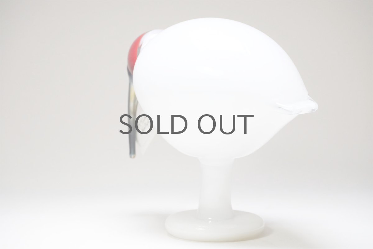 画像5: 北欧アートガラス/ビンテージガラス/Oiva Toikka/オイバ・トイッカ/Nuutajarvi/ヌータヤルヴィ/初期の白トキ/White Ibis/ホワイトアイビス/2005年 (5)