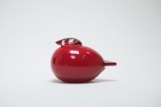 画像1: 北欧アートガラス/ビンテージガラス/Oiva Toikka/オイバ・トイッカ/Nuutajarvi/ヌータヤルヴィ/Birds/バード/kuukunen/Puffball/パフボール/レッド (1)