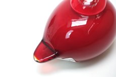 画像4: 北欧アートガラス/ビンテージガラス/Oiva Toikka/オイバ・トイッカ/Nuutajarvi/ヌータヤルヴィ/Birds/バード/kuukunen/Puffball/パフボール/レッド (4)