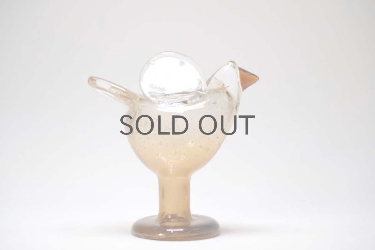 画像2: 北欧アートガラス/ビンテージガラス/Oiva Toikka/オイバ・トイッカ/Nuutajarv/ヌータヤルヴィ/Sieppo/シエッポスタンド/貴重色ハニー (2)