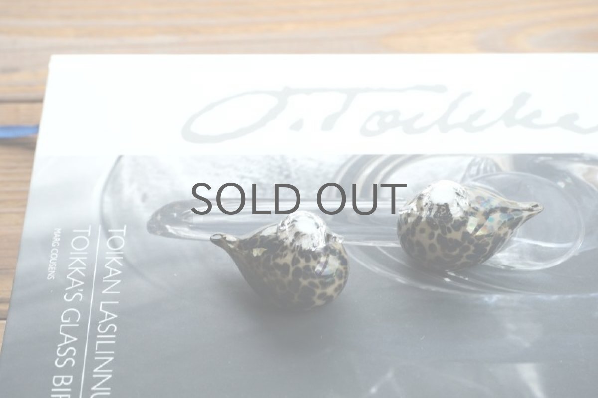 画像11: 北欧アートガラス/iittala/イッタラバード/Oiva Toikka/オイバトイッカ/Pikku Hippi/ピックヒッピ/Small GoldCrest//巣付き/スモーク&ブラック斑点/No.1 (11)