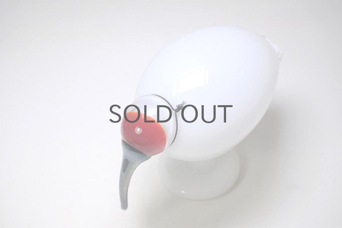 画像6: 北欧アートガラス/ビンテージガラス/Oiva Toikka/オイバ・トイッカ/Nuutajarvi/ヌータヤルヴィ/初期の白トキ/White Ibis/ホワイトアイビス/2005年 (6)