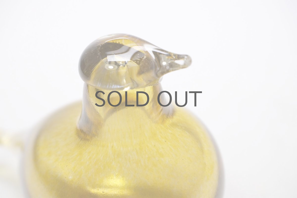 画像4: 北欧アートガラス/ビンテージガラス/Oiva Toikka/オイバ・トイッカ/イッタラ/Birds/バード/薄いイエローラスター (4)