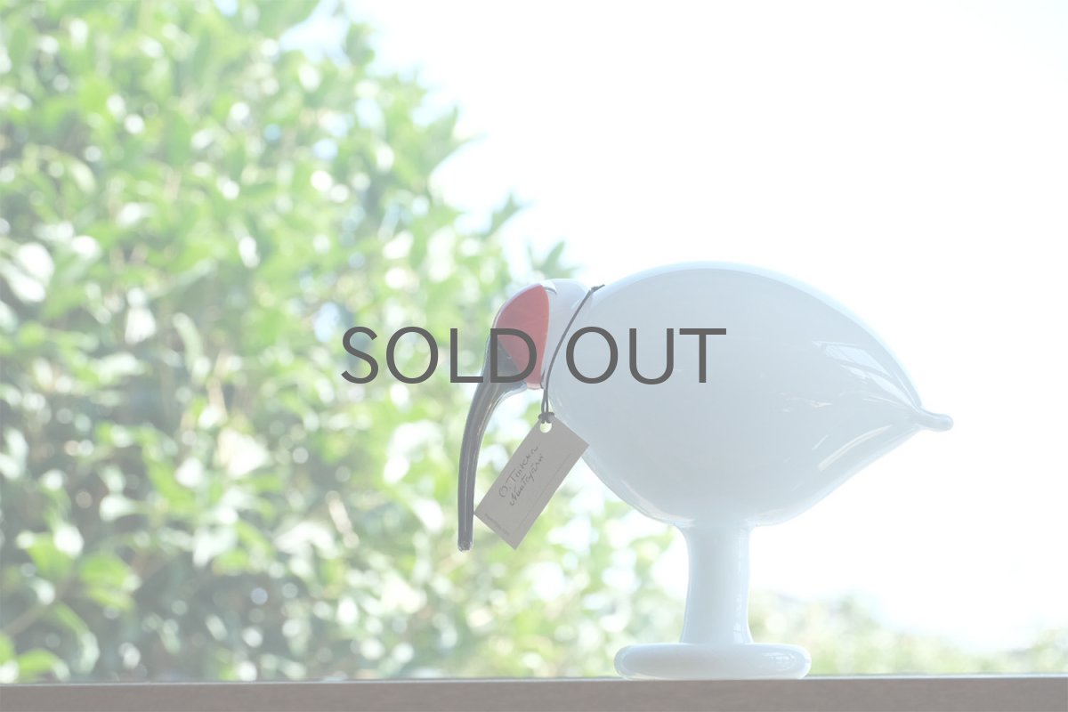 画像10: 北欧アートガラス/ビンテージガラス/Oiva Toikka/オイバ・トイッカ/Nuutajarvi/ヌータヤルヴィ/初期の白トキ/White Ibis/ホワイトアイビス/2005年 (10)