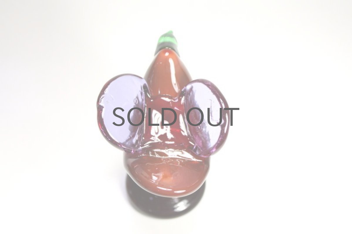 画像7: 北欧アートガラス/ビンテージガラス/Oiva Toikka/オイバ・トイッカ/Nuutajarvi/ヌータヤルヴィ/Sieppo/シエッポスタンド/ヴィンテージレッド＆アメジスト (7)