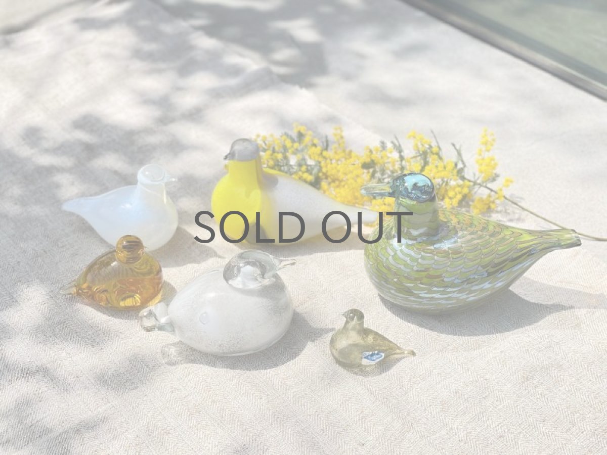 画像8: 北欧アートガラス/ビンテージガラス/Oiva Toikka/オイバ・トイッカ/iittala/イッタラ/Birds/バード/Pulmu/1990/イエロー (8)
