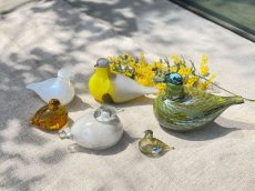 画像9: 北欧アートガラス/ビンテージガラス/Oiva Toikka/オイバ・トイッカ/iittala/イッタラ/Birds/バード/Pulmu/1990/イエロー (9)